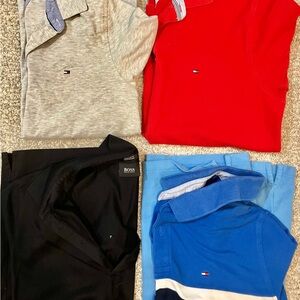 Tommy Hilfiger and 1 Hugo Boss (Black), Red, Gray, and Blue Polo Collection